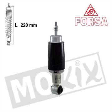 AMORTISSEUR PIA VESPA 50 ET3 NOIR POUR FORSA