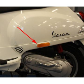 Support réflecteur gauche Vespa S - blanc Montebianco (544) 65430600BR original