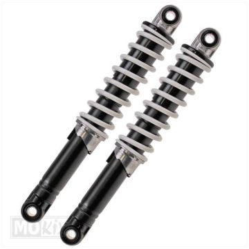 Kit d'amortisseurs universels 10mm imca 280mm noir/blanc