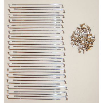 Lot de 36 rayons chromés 183 mm