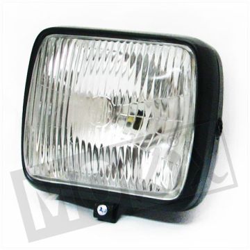Phare universel carré grand 190x150mm y compris Kreidler/Zundapp Guia noir BA20D 12V 35/35