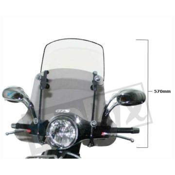 Pare-brise haut clair twin screen double réglable Vespa GTS 125-250-300 2003- mai 2022 Faco