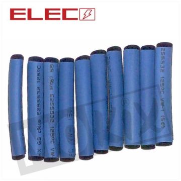 Gaine thermorétractable 3,5 mm x 40 mm bleu 10 pièces