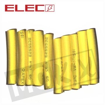 Gaine thermorétractable 3,5 mm x 40 mm jaune 10 pièces