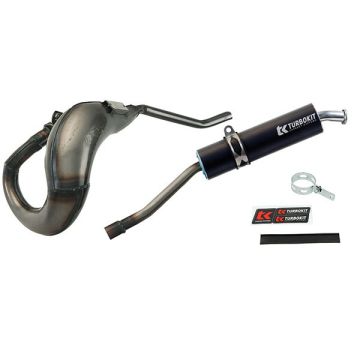 Kit d'échappement Derbi Senda drd Pro blanc/noir droit E-Color Turbo