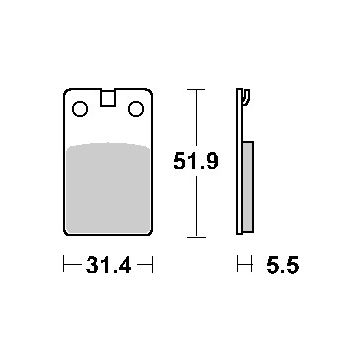 jeu de plaquettes de frein cros/f12ac/f15/zun pour sbs 132hf