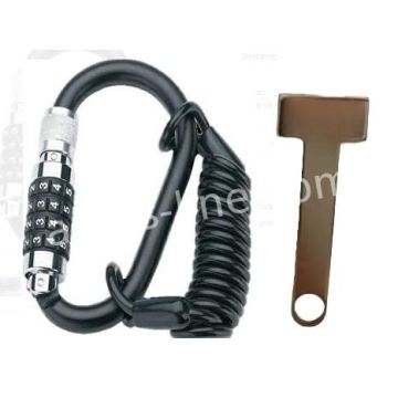 Mousqueton à verrouillage combiné avec câble de rappel