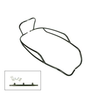 Support décoratif/Barre de protection arrière de qualité A pour Vespa Lx/S, noir brillant