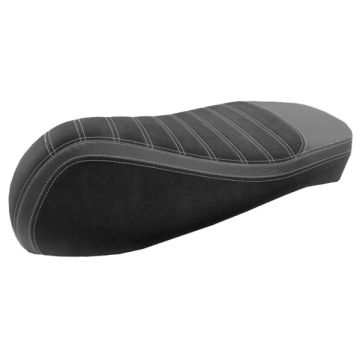 Housse de selle JN SEATS- Vespa GTS 125-250-300cc 2009-> bande alcantara noir/gris