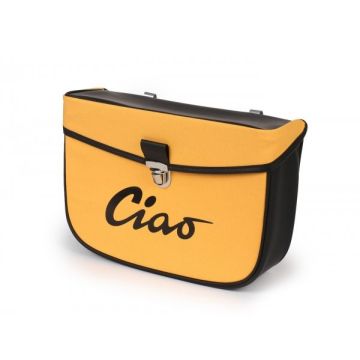 Sac latéral Moto-Nostra jaune/noir Vespa Ciao