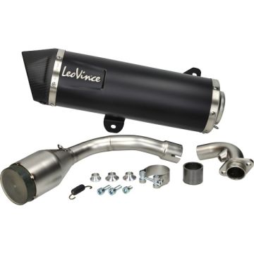 Pot d'échappement Vespa GTS 300 euro-5 noir/carbone | Leovince 14071k