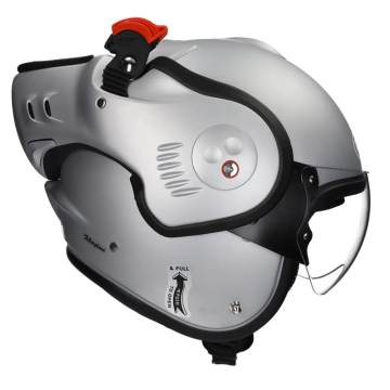 Casque système ROOF Boxer Alpha Silverwhite