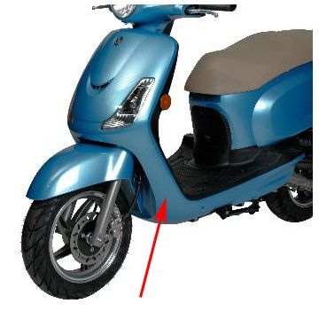 Sous spoiler/jupe latérale Sym Fiddle blue original 64300-ala-000-bn