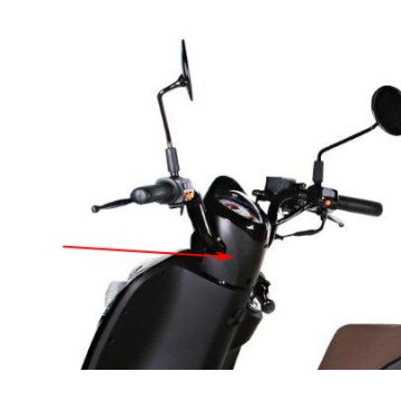 Couvre guidon arrière/inférieur Sym Mio noir non peint d'origine 53206-a7a-000-ka