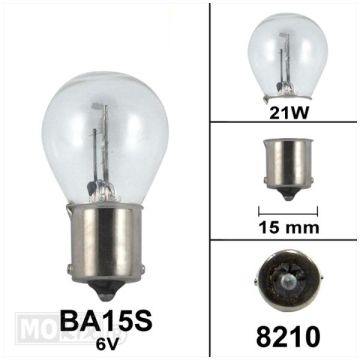 Ampoule 6 Volts/ 21 Watt Swan BA15s