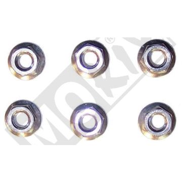 JEU D'ÉCROUS UNI M6 ALU. 6pcs ARGENT