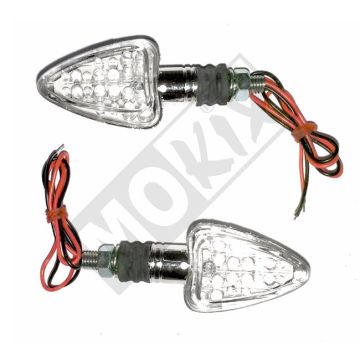 Clignotant led set triangulaire universel chrome