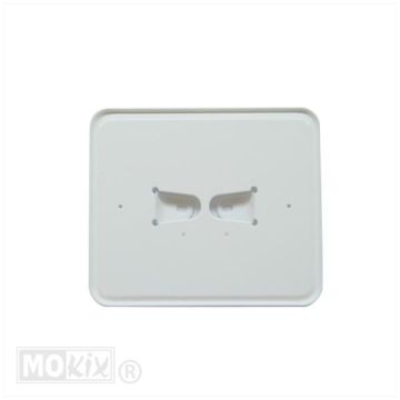 Support de plaque d'immatriculation 145 x 125 mm métal blanc