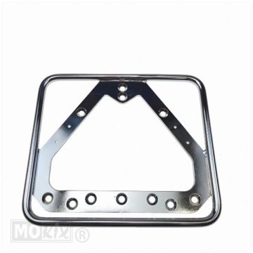 Support de plaque d'immatriculation 145 x 125 mm chromé rétro