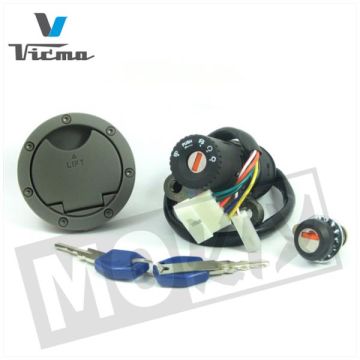 Serrure / neiman kit avec bouchon de réservoir/compartiment de rangement Rieju RS1 (Evolution)1999-2002