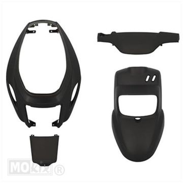 Kit carénage Yamaha Bw's / MBK Booster  >2004 noir mat 4 pièces