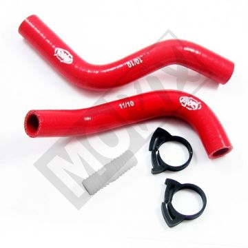 Durites de refroidissement silicone Yamaha Aerox rouge