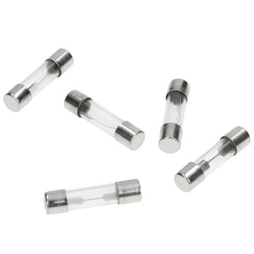 Fusibles en verre 10 ampères 24,5 mm 5 pièces