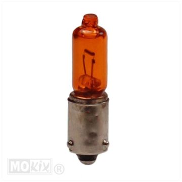 Ampoule 12 V BAY9S 21 W longue, orange, marquage CE, Bollard