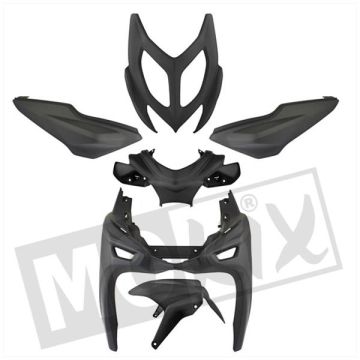 Kit carénage Yamaha Aerox / MBK Nitro nouveau modèle  2013-> noir mat 6 pièces