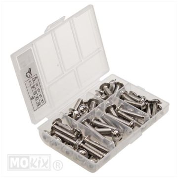 Boîte de sortie vis à tôle M6 hexagonale en acier inoxydable M6 x16/20/25/30 chacune 15 pièces (60 au total)