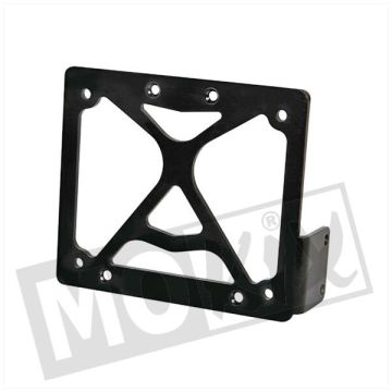 SUPPORT DE PLAQUE D'IMMATRICULATION PAYSAGE 143 x 123 ALU NOIR