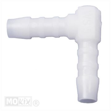 connecteur de tuyau d'essence coudé à 90 degrés 5 mm blanc