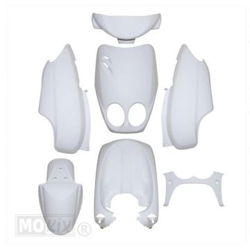 Kit carénage  Yamaha Neo's/MBK Ovetto 2002-2007 blanc brillant 7 pièces