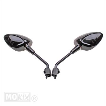 Set de rétroviseurs Vespa Sprint noir brillant MKX