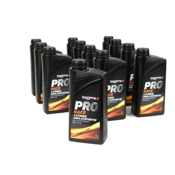 Huile BGM Pro Race 2 temps entièrement synthétique 12x 1000ml pack économique