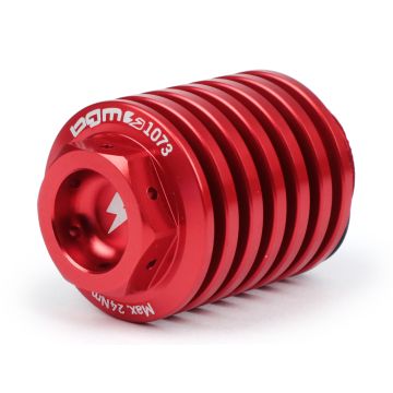 Bouchon de vidange d'huile BGM Pro,CNC,rouge tous Piaggio Leader 125-200cc,LEM 125-150cc,HE 125-150cc,IGET 125-150cc,Quasar/HPE 250-300cc,Master 400-500cc