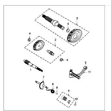 Arbres de transmission Kickstarter Peugeot Ludix 14 noir