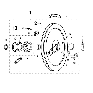 Poulie motrice Peugeot Vogue Black