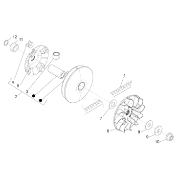 Poulie d'entraînement Piaggio Beverly 350 E3 Sport Touring 2013-2014