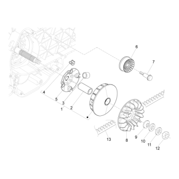 Poulie d'entraînement Piaggio MP3 500 LT Sport 2014-2016