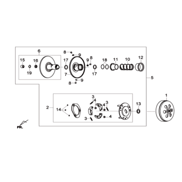 Poulie d'entraînement ABS Sym Joymax 125I