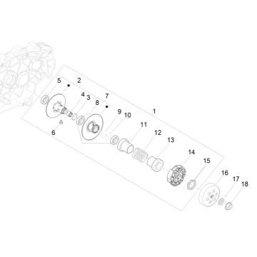 Poulie motorisée Piaggio MP3 300 ie E4 LT BUSINESS - SPORT NOABS-ABS 2016 - 2018 (EMEA)