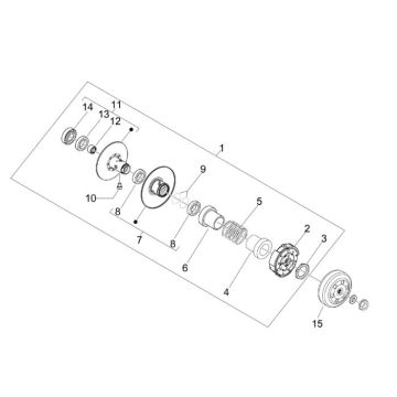 Embrayage Vespa Sprint 25 km 4 temps 2 soupapes