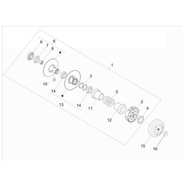 Embrayage Vespa Primavera 2 temps