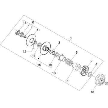 Embrayage Vespa Lx 2 temps