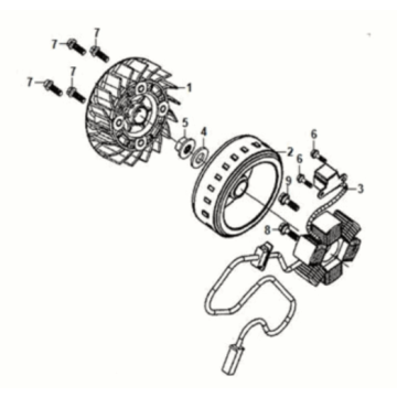 AC. gen assy Sym Fiddle IV 125i AC CBS E5 2020-2021