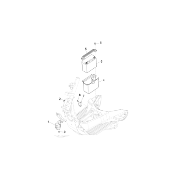 Avertisseur de batterie Vespa Primavera 4 temps 3 soupapes (injection euro4 iget)