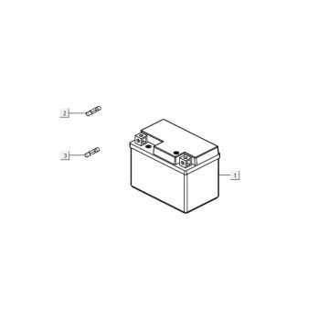 Batterie Agility 16"+ 125 4T AC métallisé mat bleu clair