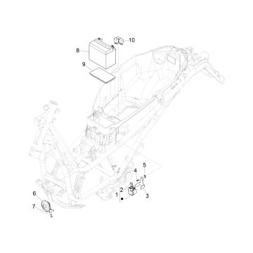 Batterie ABS E4 pour Piaggio Beverly 300 IE 2016 - 2020 (EMEA)
