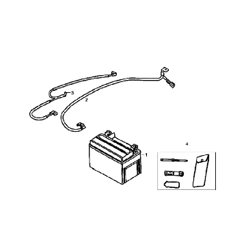 Batterie - Trousse à outils Sym Orbit 50 4T AC bleu (BU-289)